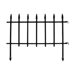 Expert Gardener Empire Black Powder Coated Steel Garden Border