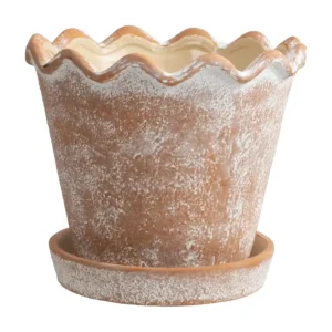 My Texas House 8" Wave Terracotta Ceramic Planter Pot