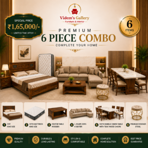 Premium 6 Piece Home Furniture Combo – Complete Living & Dining Collection
