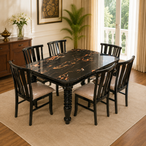 Marble Top Dining Set (1+6)