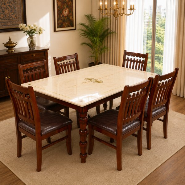 Marble Dining Set (1+6)