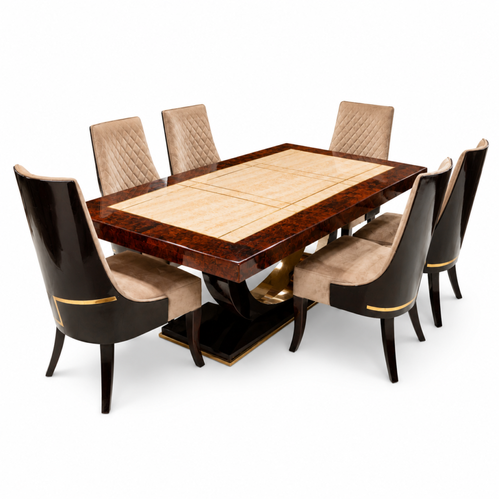 Polyster Model Dining Set (1+6)