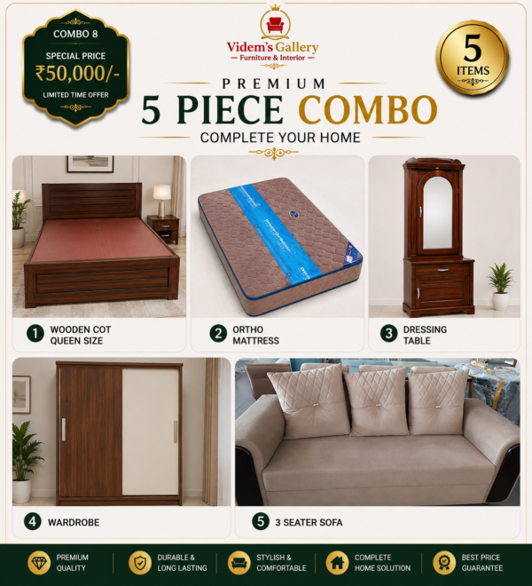 5-Piece Bedroom & Living Room Package