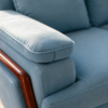 L-Shape Corner Sofa — Sky Blue - Thumbnail Image 3