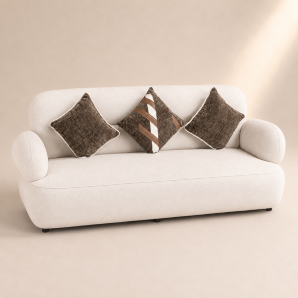 Puffy Round-Arm Sofa · Soft Curve 3 Seater Lounge Sofa