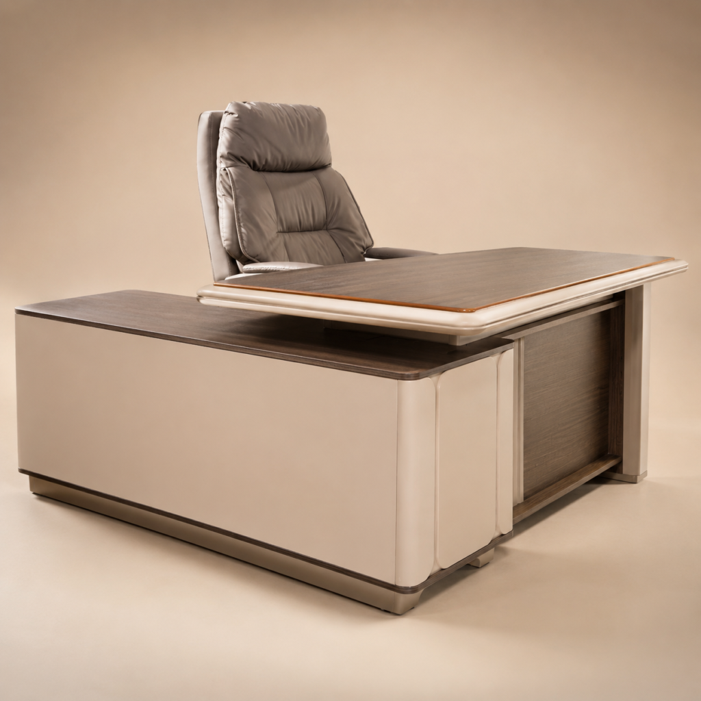 5 Ft Imported L-Shaped Executive Office Table