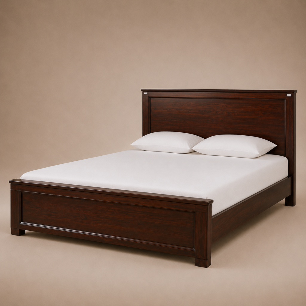 Classic Panel Solid Wood Bed — 5×6